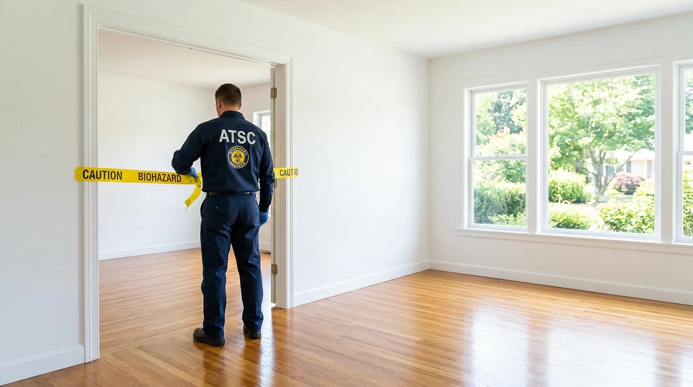 Certified biohazard cleanup crew performing Trauma Scene Cleanup in Plainfield